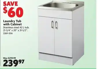 Home Hardware Laundry tub with cabinet offer