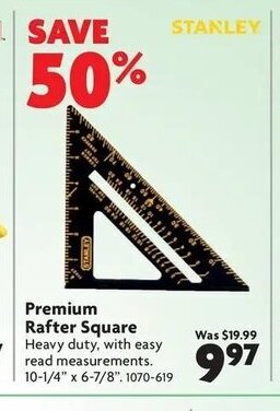 Home Hardware Premium rafter square offer