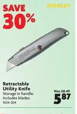 Home Hardware Retractable utility knife offer