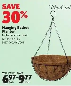 Home Hardware Hanging basket planter offer