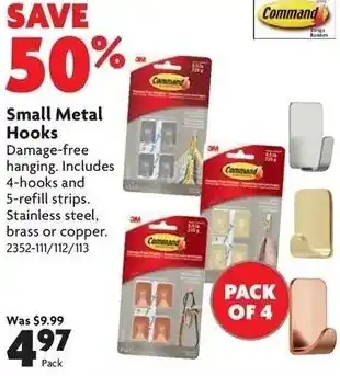 Home Hardware Small metal hooks offer