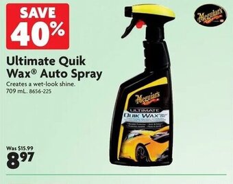 Home Hardware Ultimate quik wax auto spray offer