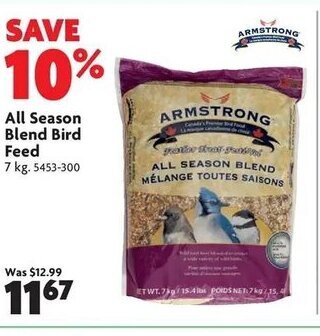 Home Hardware All season blend bird feed offer