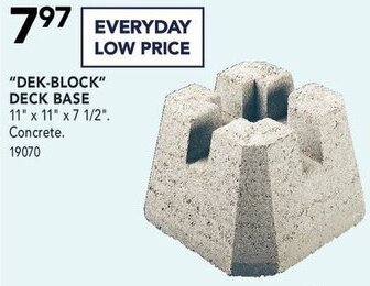 Lowe's Dek-block deck base offer