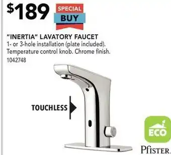Lowe's Inertia lavatory faucet offer