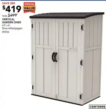 Lowe's Vertical garden shed offer