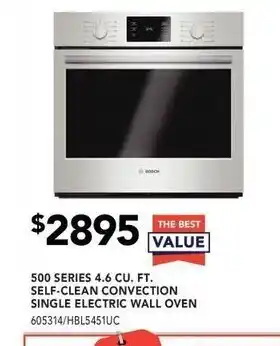 Lowe's Self clean convection single electric wall oven offer