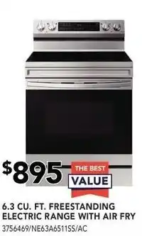 Lowe's Freestanding electric range with air fry offer