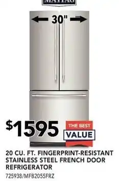 Lowe's Fingerprint resistant staiunless steel french door refrigerator offer