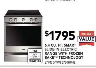 Lowe's Smart slide in electric range with frozen bake offer