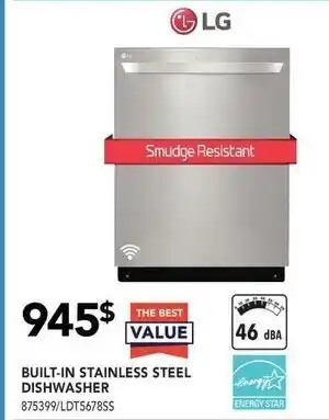 Lowe's Built-in stainless steel dishwasher offer