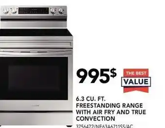 Lowe's Freestanding range with air fry and true convection offer