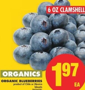 No Frills Organic blueberries offer