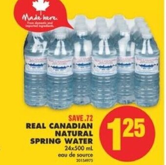 No Frills Real canadian natural spring water offer