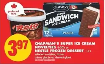 No Frills Chapman's super ice cream offer