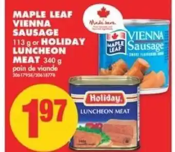 No Frills Maple leaf vienna sausage offer