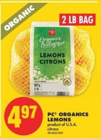 No Frills Organics lemons offer