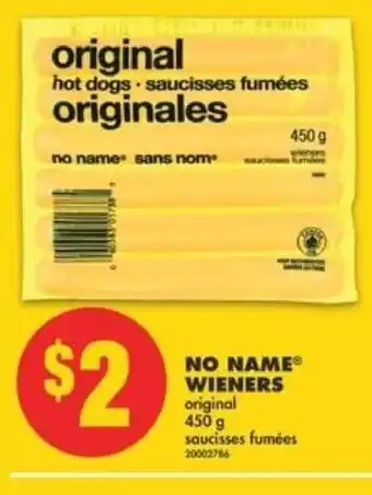 No Frills No name wieners offer