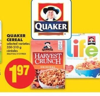 No Frills Quaker cereal offer
