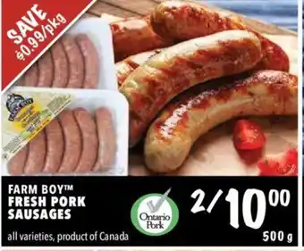 Farm Boy Fresh pork sausages offer