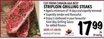 Farm Boy Striploin grilling steaks offer