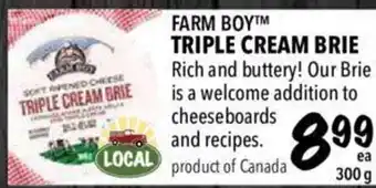 Farm Boy Triple cream brie offer