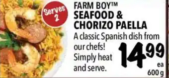 Farm Boy Seafood & chorizo paella offer