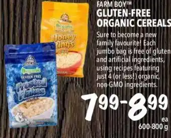 Farm Boy Gluten-free organic cereals offer