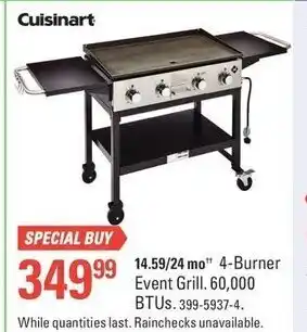 Canadian Tire 4-Burger Event Grill 60,000 offer