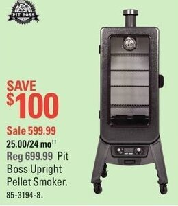 Canadian Tire Pit Boss Upright Pellet Smoker offer