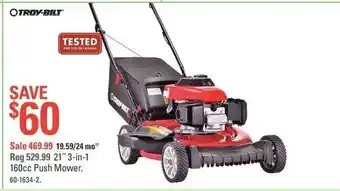 Canadian Tire 160cc Push Mower offer