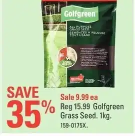 Canadian Tire Goldgreen Grass Seed offer