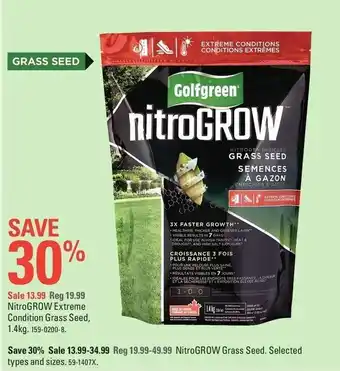 Canadian Tire NitroGROW Extreme Condition Grass Seed offer