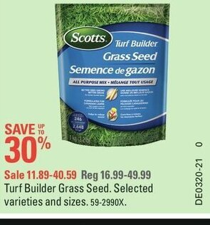 Canadian Tire Turf Builder Grass Seed offer