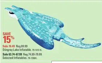 Canadian Tire Stringray Lake Inflatable offer