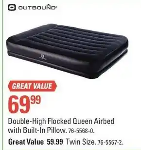 Canadian Tire Double high flocked queen airbed offer
