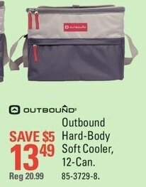 Canadian Tire Outbound hard body soft cooler offer