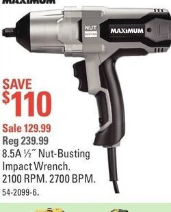 Canadian Tire Nut-busting impact wrench offer