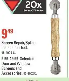 Canadian Tire Screen Repair/Spline offer