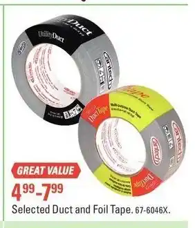 Canadian Tire Selected duct and foil tape offer