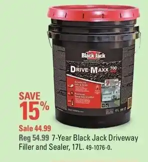 Canadian Tire Year black jack driveway filler and sealer offer