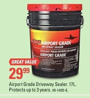 Canadian Tire Airport grade driveway sealer offer