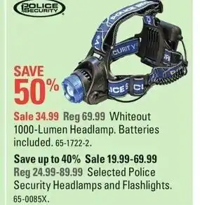 Canadian Tire Whiteout 1000-lumen headlamp offer