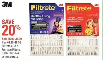 Canadian Tire Furnace filters selected sizes offer