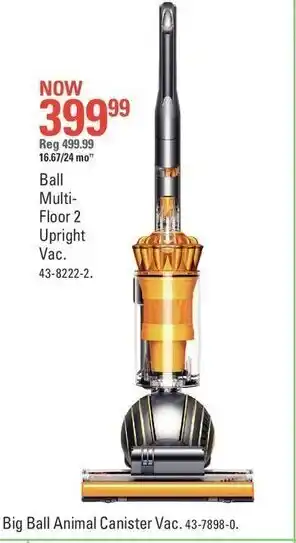 Canadian Tire Ball multi-floor 2 upright vac offer