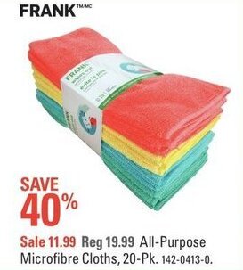 Canadian Tire Microfibre cloths offer
