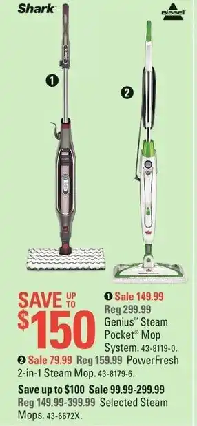Canadian Tire 2-in-1 steam mop offer