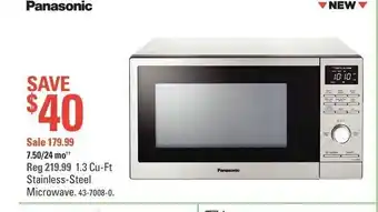 Canadian Tire Stainless-steel microwave offer