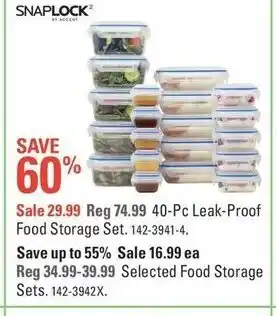 Canadian Tire 40-pc leak-proof food storage set offer