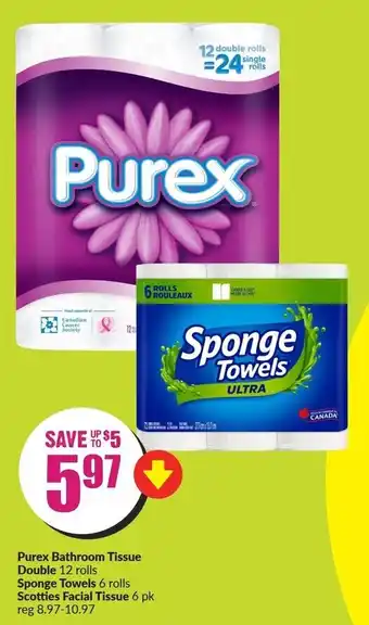 FreshCo Purex bathroom tissue double offer